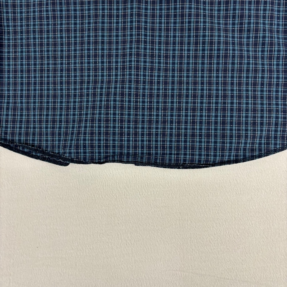 Northwest Territory Shirt Men 2XLT Blue Plaid Pearl Snap Outdoors Casual/Dress - Picture 8 of 11